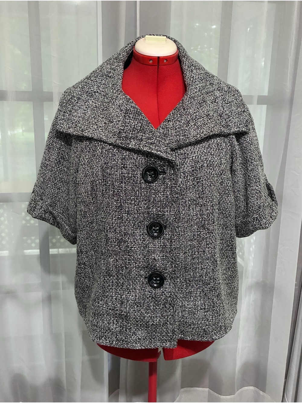 Coldwater Creek Heathered Gray Relaxed Boucle Jacket NWT - Size L